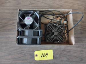 lot 109 image: (4) Cooling Fans with Grilles & Mou...