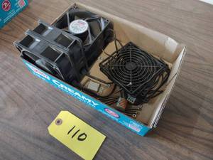 lot 110 image: (4) Cooling Fans with Grilles & Mou...