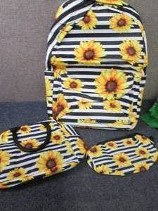 lot 57 image: 3 pc Sunflower Bag Set...