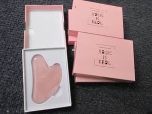 lot 66 image: 5-Natural Rose Quartz Gua Sha Facia...
