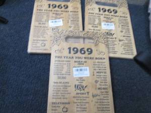 lot 89 image: 3- 1969 Cutting Boards...