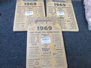 lot 90 image: 3- 1969 Cutting Boards...