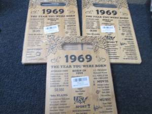 lot 91 image: 3- 1969 Cutting Boards...