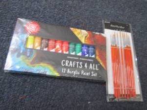 lot 95 image: Acrylic Paint Set, Detail Brushes...