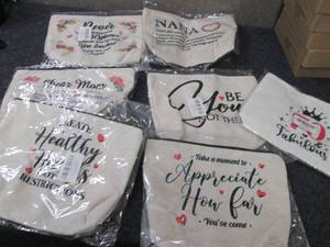 lot 129 image: 7 Assorted Zip Pouches...