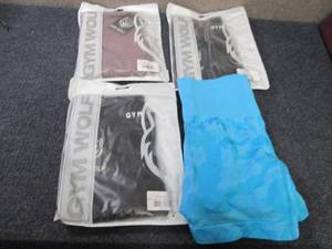 lot 148 image: 3 pr XS Gym Wolf Leggings, 1 pr Sho...