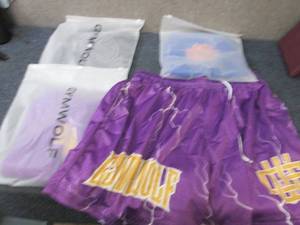 lot 156 image: 4 pr Mens XL Gym Wolf Shorts...