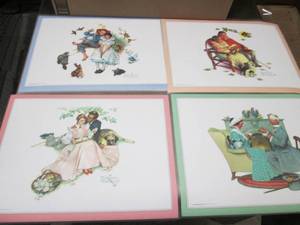 lot 200 image: 16-(4 Sets of 4) Norman Rockwell Pl...