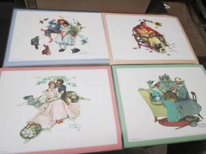 lot 201 image: 16-(4 Sets of 4) Norman Rockwell Pl...