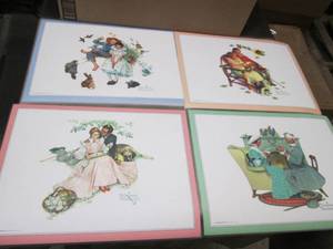 lot 203 image: 16-(4 Sets of 4) Norman Rockwell Pl...
