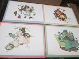 lot 204 image: 16-(4 Sets of 4) Norman Rockwell Pl...