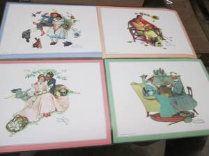 lot 205 image: 16-(4 Sets of 4) Norman Rockwell Pl...