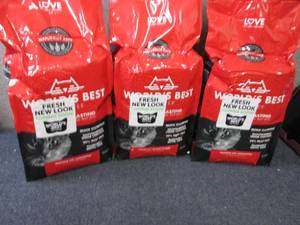 lot 268 image: 3- 8 lb Bags Worlds Best Cat Litte...