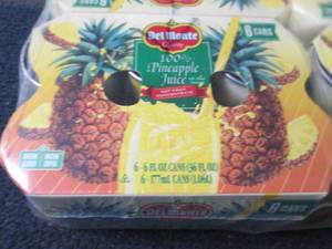 lot 307 image: 12- 6 oz DelMonte 100% Pineapple Ju...