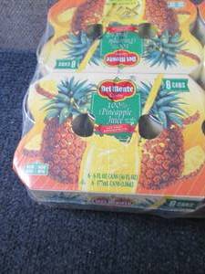 lot 308 image: 12- 6 oz DelMonte 100% Pineapple Ju...