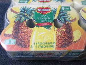 lot 309 image: 12- 6 oz DelMonte 100% Pineapple Ju...