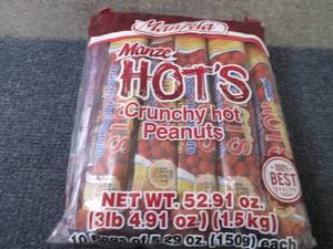 lot 327 image: 10- 5.29 oz Manze Hots Crunchy Hot...