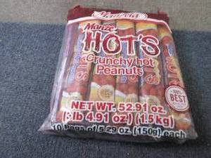lot 337 image: 10- 5.29 oz Manze Hots Crunchy Hot...