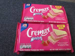 lot 350 image: 6- 5.7 oz Cremax Strawberry Wafers...