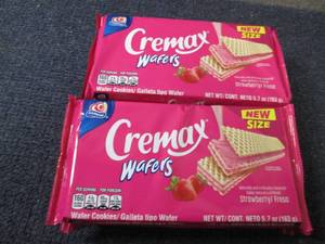 lot 351 image: 6- 5.7 oz Cremax Strawberry Wafers...