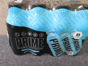 lot 364 image: 8- 16.9 oz Prime Blue Raspberry...