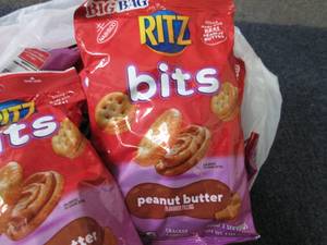 lot 399 image: 12- 3 oz Ritz Bits Peanut Butter...