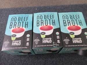 lot 407 image: 3- 10ct Oceans Halo No Beef Broth ...