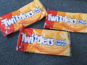 lot 480 image: 3- 11 oz Twizzlers Orange Cream Pop...