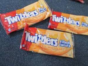 lot 481 image: 3- 11 oz Twizzlers Orange Cream Pop...