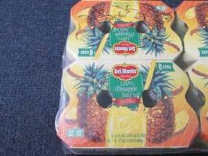 lot 499 image: 12- 6 oz DelMonte 100% Pineapple Ju...