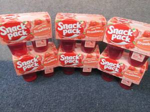 lot 485 image: 6- 4ps Snack Pack Juicy Gels Strawb...