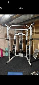 lot 25 image: Marcy Pro Smith Machine and functional Trainer Combo (Used and partly disassembled in the Warehouse for easy transportation)