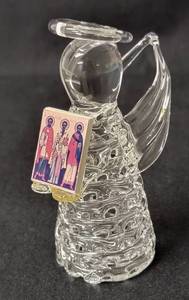 lot 87 image: 2014 The Holy Bible - Carberry Angel    (Glass Blown by Edward Carberry of Marshall Minnesota)  &nbspApprox. 3 tall