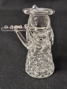 lot 72 image: 1982 Flute - Carberry Angel    (Glass Blown by Edward Carberry of Marshall Minnesota)  Approx. 3 tall