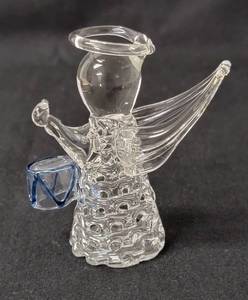 lot 74 image: 1984 Drummer - Carberry Angel   (Glass Blown by Edward Carberry of Marshall Minnesota)  &nbspApprox. 3 tall