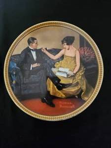 lot 2 image: Flirting In The Parlor -  Artist Norman Rockwell.  COA Included.  Size 8 12