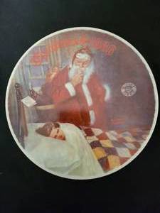 lot 11 image: Deer Santy Claus -  Artist Norman Rockwell.  COA Included.  Size 8 14