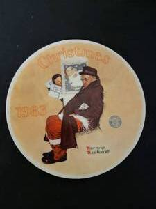 lot 30 image: Santa in Subway -  Artist Norman Rockwell.  COA Included. Size 8 14