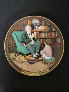lot 42 image: The Tycoon -  Artist Norman Rockwell.  COA Included.  Size 8 12      