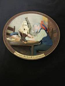 The Ship Builder - Artist: Norman Rockwell.  COA Included.  Size: 8 1/2"