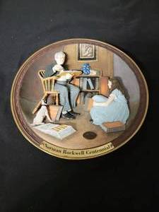 lot 48 image: The Storyteller -  Artist Norman Rockwell.  COA Included.  Size 8 14