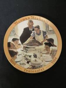 lot 53 image: Freedom From Want -  Artist Norman Rockwell.  COA Included.  Size 8 12