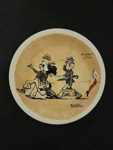 lot 56 image: Promenade In Paris -  Artist Norman Rockwell.  COA Included. Size 7 12