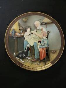 lot 57 image: The Toymaker -  Artist Norman Rockwell.  No COA or original box. Size 8 14