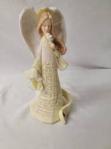 lot 108 image: 2004 Enesco Karen Hahn Foundations .  50 Blessed Years Together  Wedding Anniversary Angel.  9  tall