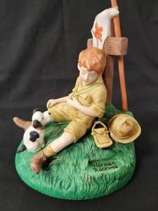 lot 102 image: Norman Rockwell The Hero-Worshipper  1982   Approx. 7 Tall
