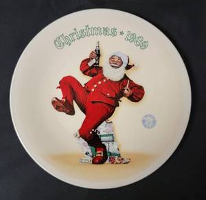 lot 12 image: Jolly Old St. Nick -  Artist Norman Rockwell.  COA Included. Size 8 14