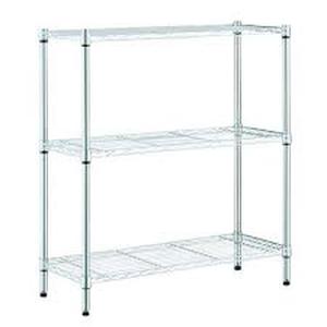 lot 27 image: Lot of HDX 3-Tier Steel Wire Shelving Unit in Chrome (24 in. W x 30 in. H x 14 in. D)   Customer Returns See Pictures