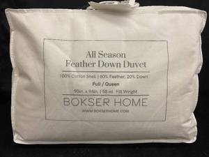 lot 10 image: FullQueen Bokser Home Feather Down Duvet with Cotton Shell