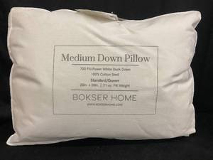 lot 11 image: Bokser Home Medium Down Pillow - StandardQueen